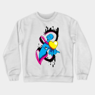 Heartthrob (Black BG, Back Print) Crewneck Sweatshirt